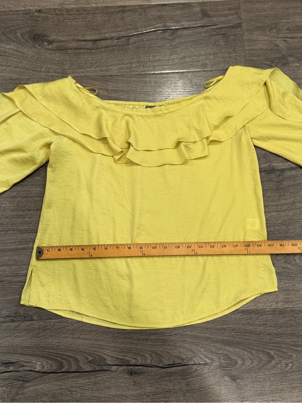 Soho Yellow Ruffled Off-Shoulder Blouse - Picture 9 of 11